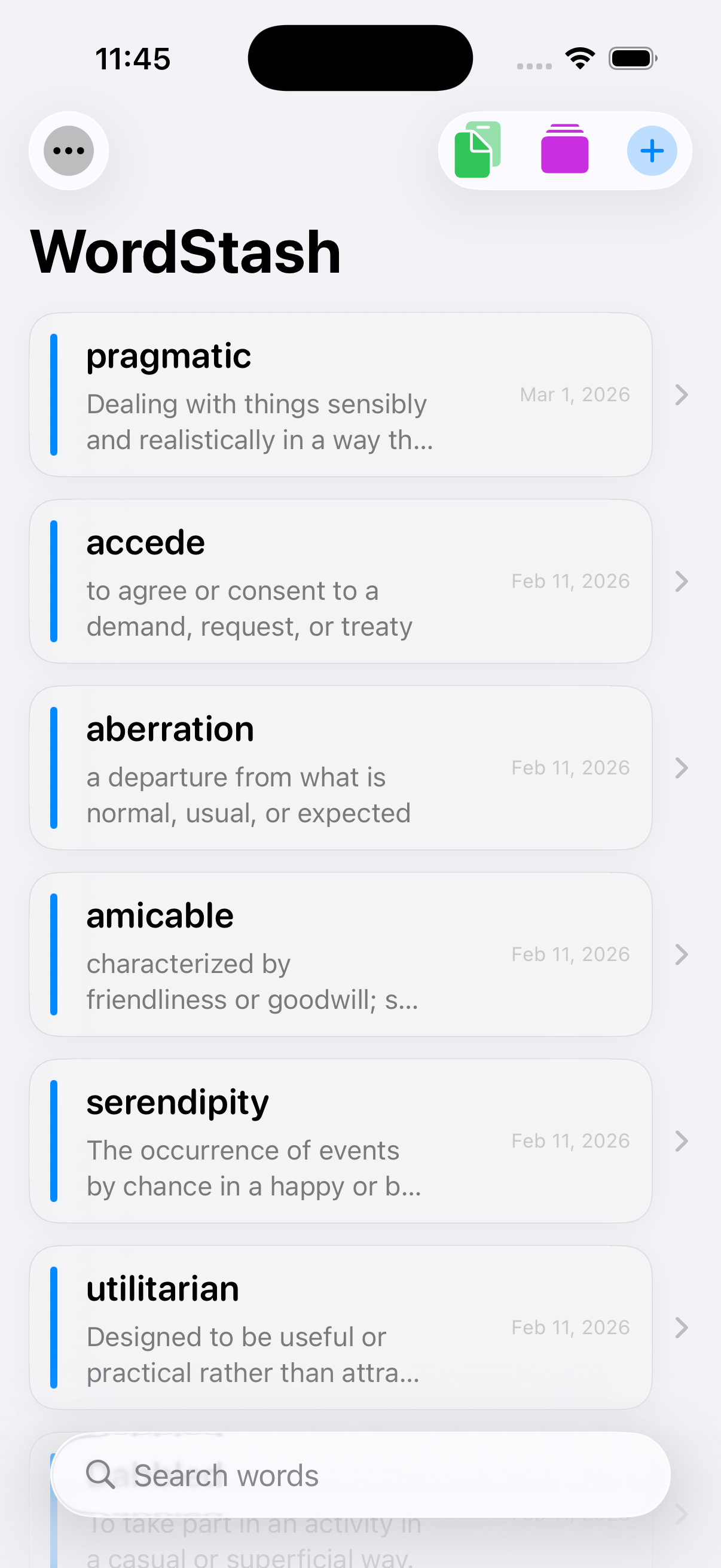 wordstash screenshot